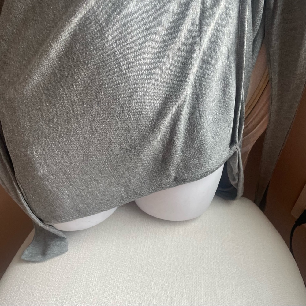 LAMB Heather grey silk and cashmere t shirt - Picture 6 of 8